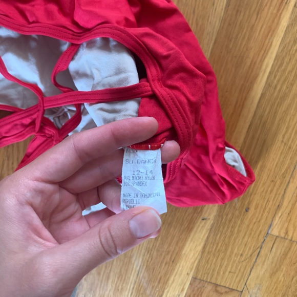 So Danca Child 12-14 Red Leotard - Picture 3 of 3